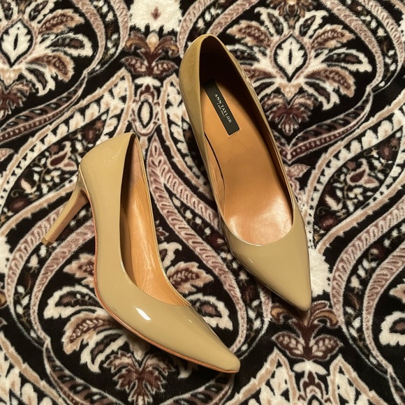 Ann Taylor Taupe Patent Leather Stilettos - Picture 2 of 7